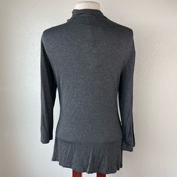 NWT Cable & Gauge Charcoal Gray Long Sleeve Mock Neck Top Size M - Picture 5 of 7
